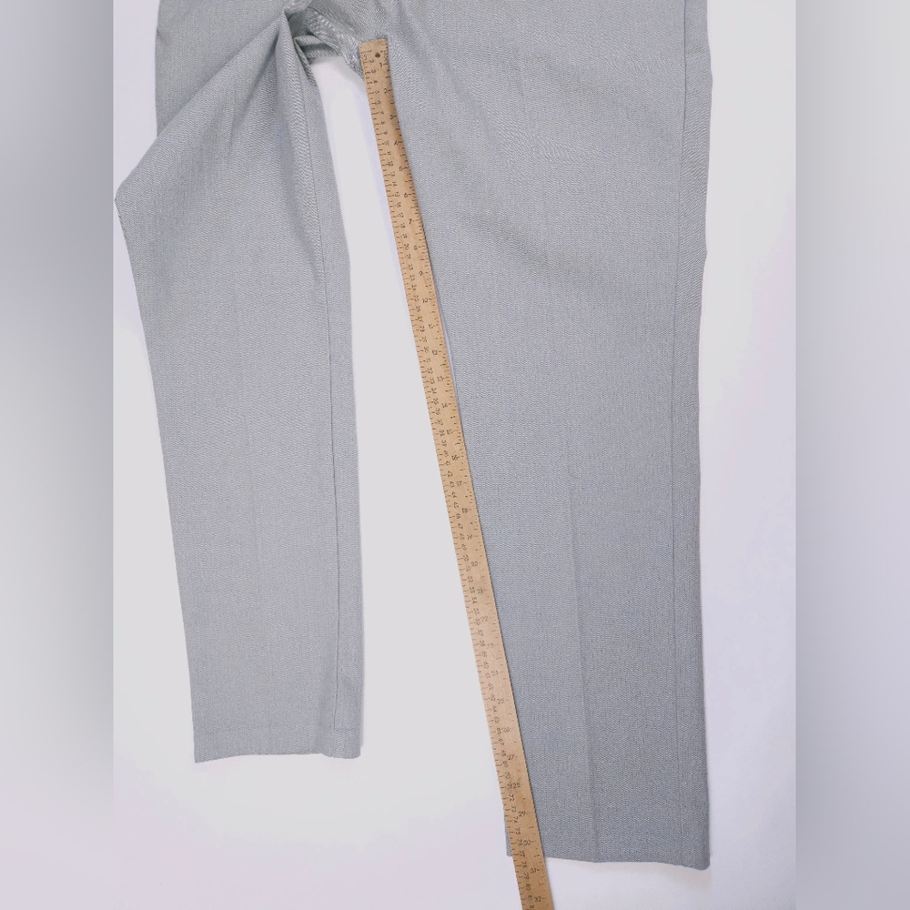 Banana Republic Grey Chevron Slim Tapered Fit Dress Pants 35x34 NWT - Picture 11 of 15